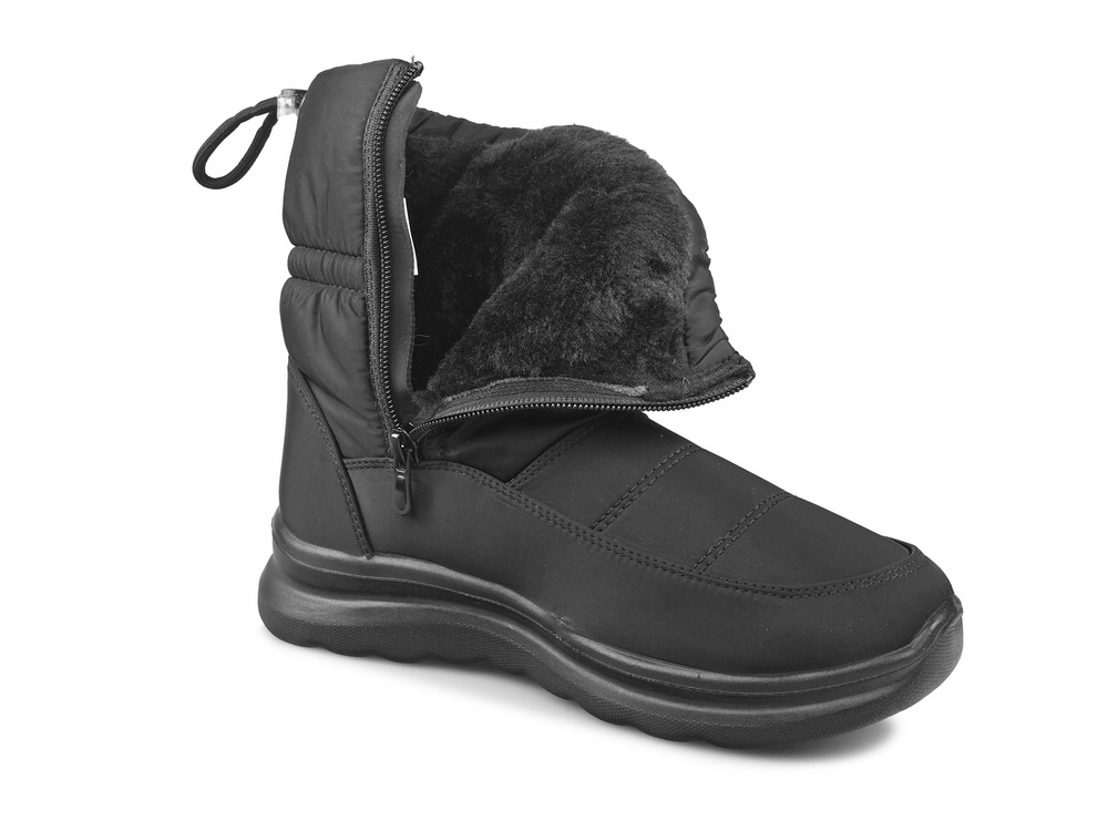 Buty zimowe damskie ocieplane Śniegowce Czarne