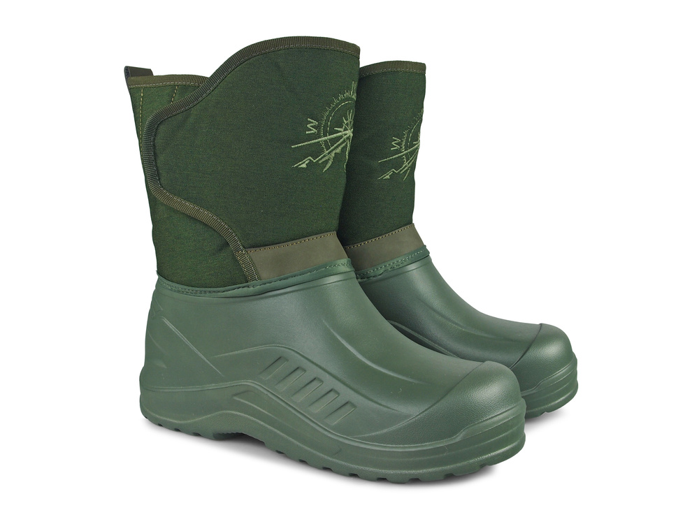 Buty zimowe śniegowce kalosze Zielone