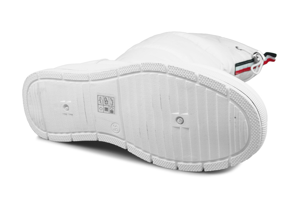 Buty zimowe damskie ocieplane Śniegowce Białe