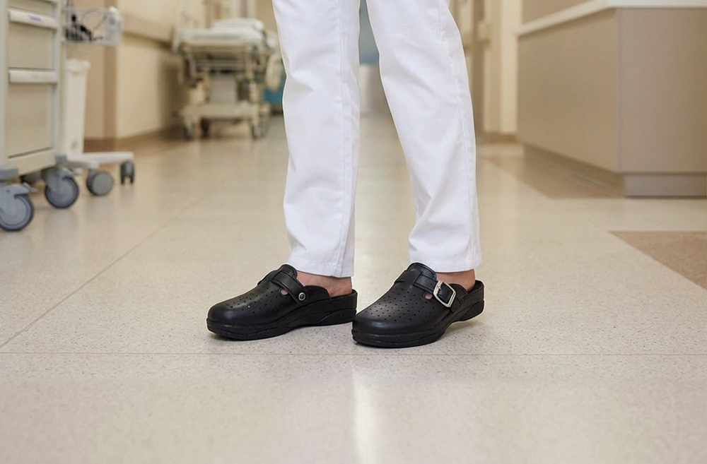 Klapki damskie medyczne Czarne