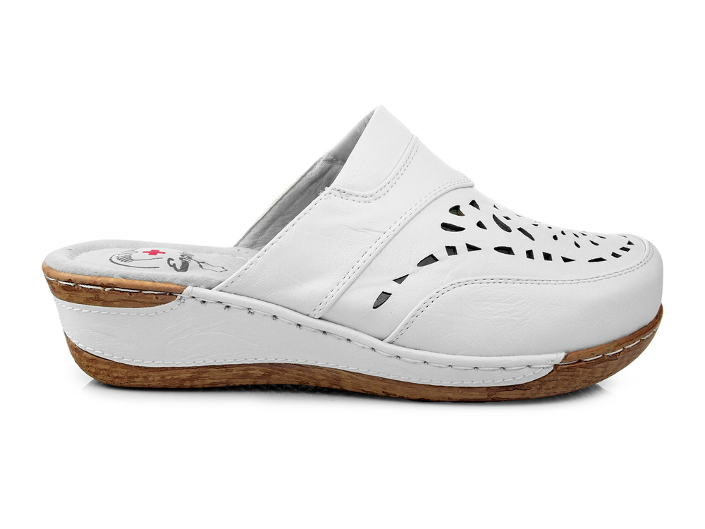 Klapki medyczne damskie Białe 1685