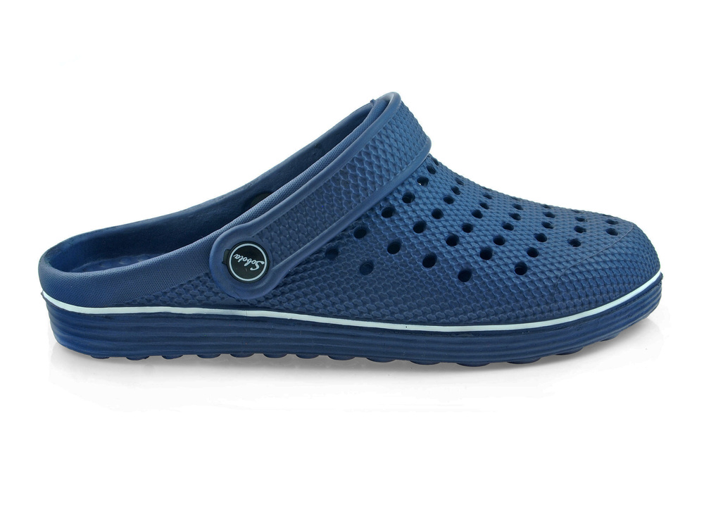 Klapki ogrodowe męskie H369 Granatowe / Białe