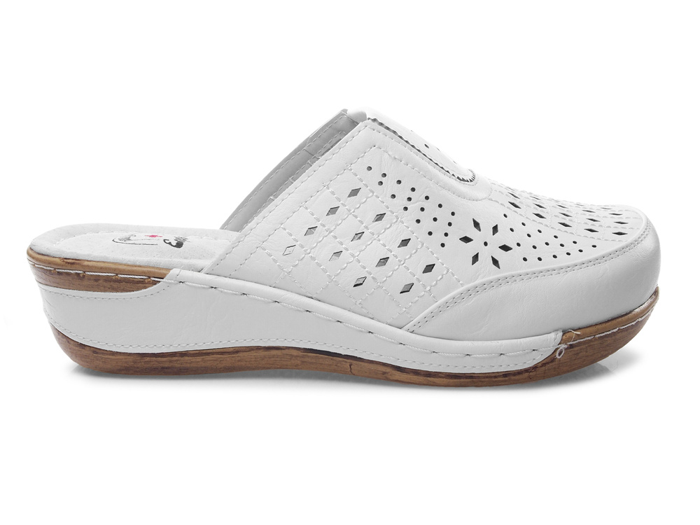 Klapki medyczne damskie Białe 1688