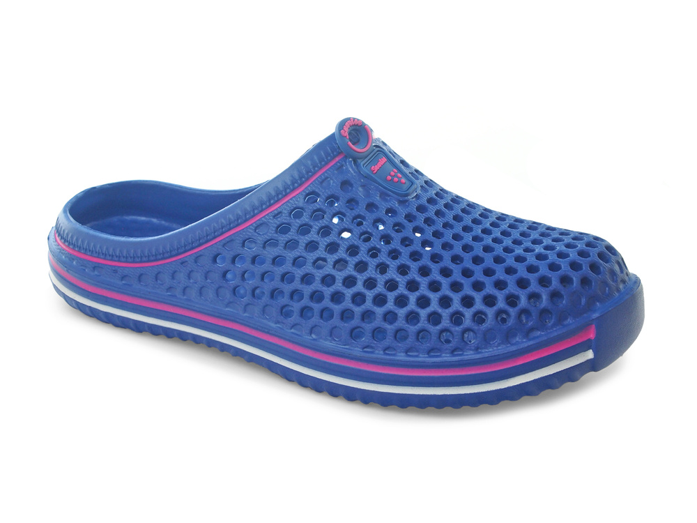 Klapki damskie kryte 407 Niebieskie