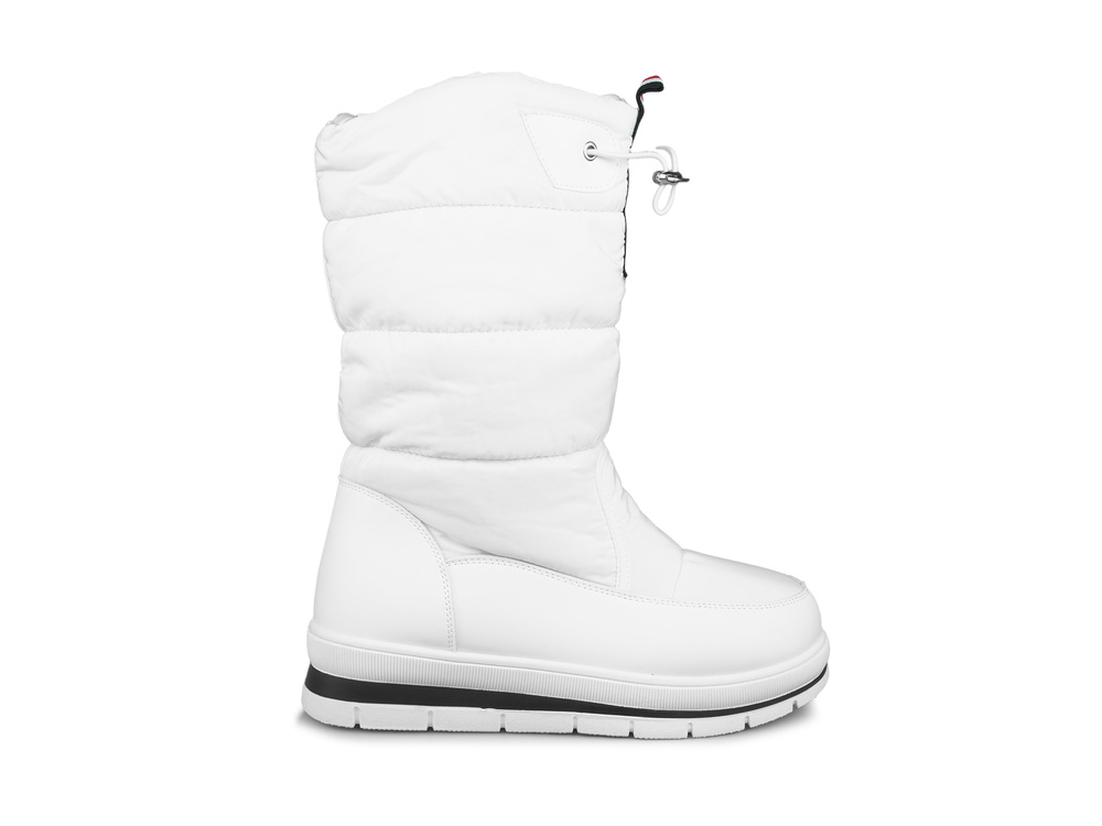 Buty zimowe damskie ocieplane Śniegowce Białe