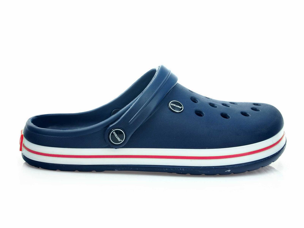 Klapki kroksy męskie H133 Granatowe / czerwone