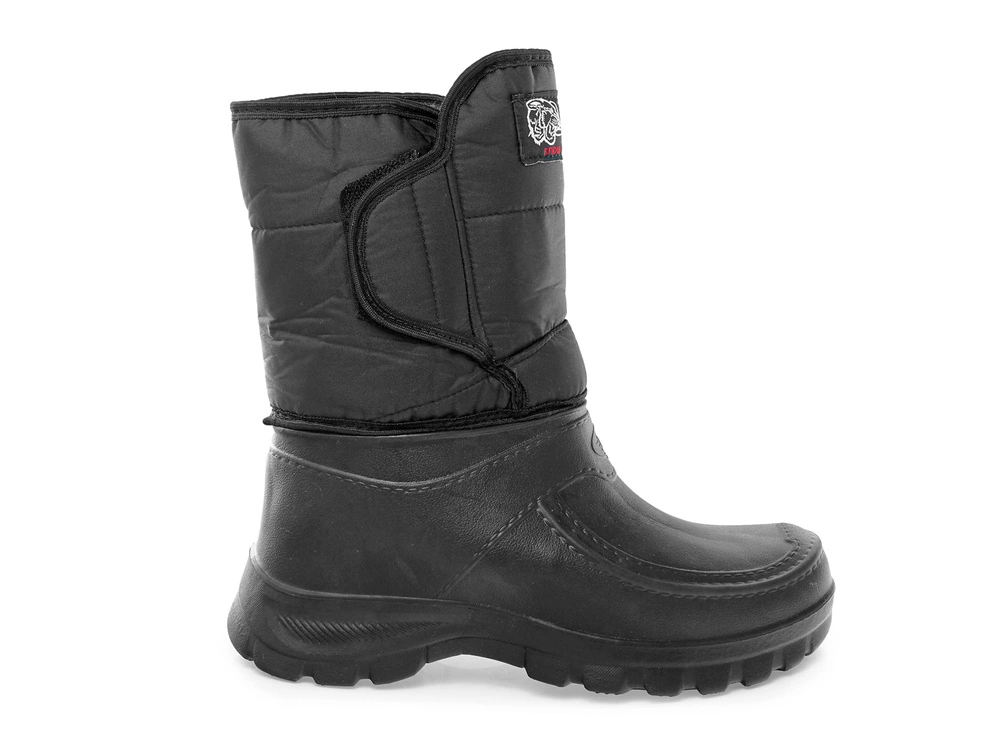 Buty zimowe śniegowce kalosze rzep Czarne BM4 